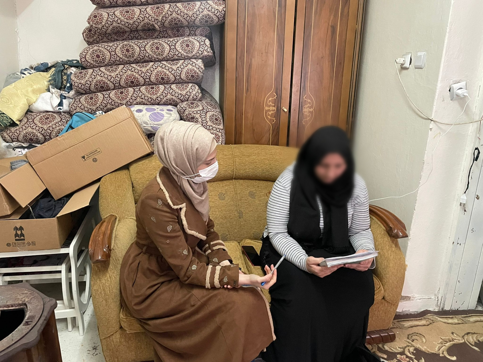 A displaced family in need of help