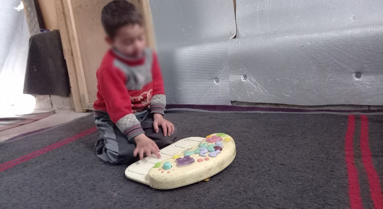 Mustafa is a little boy with intolerable pains