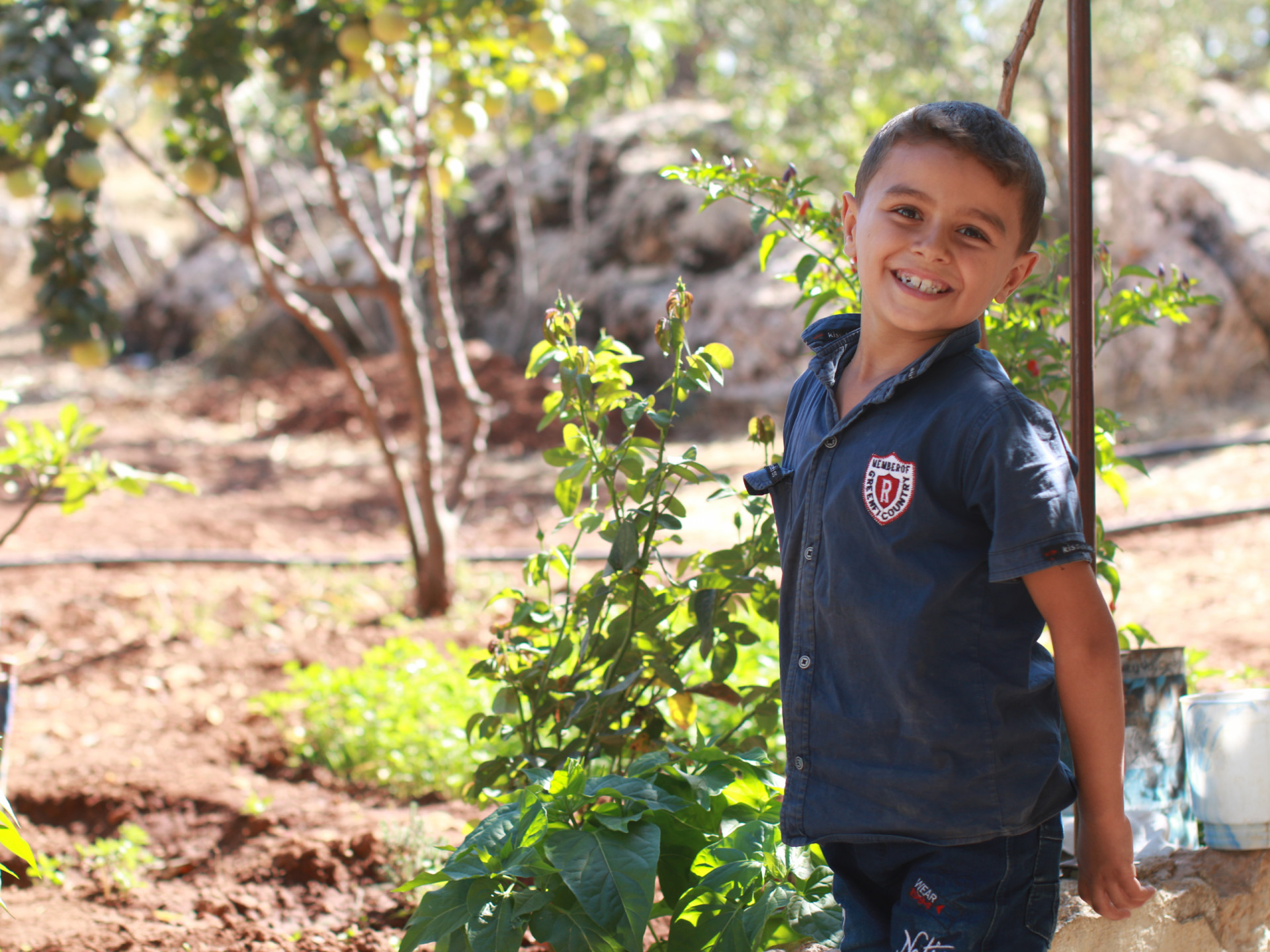 Hudhaifa, ein Halbwaisenkind aus Idlib