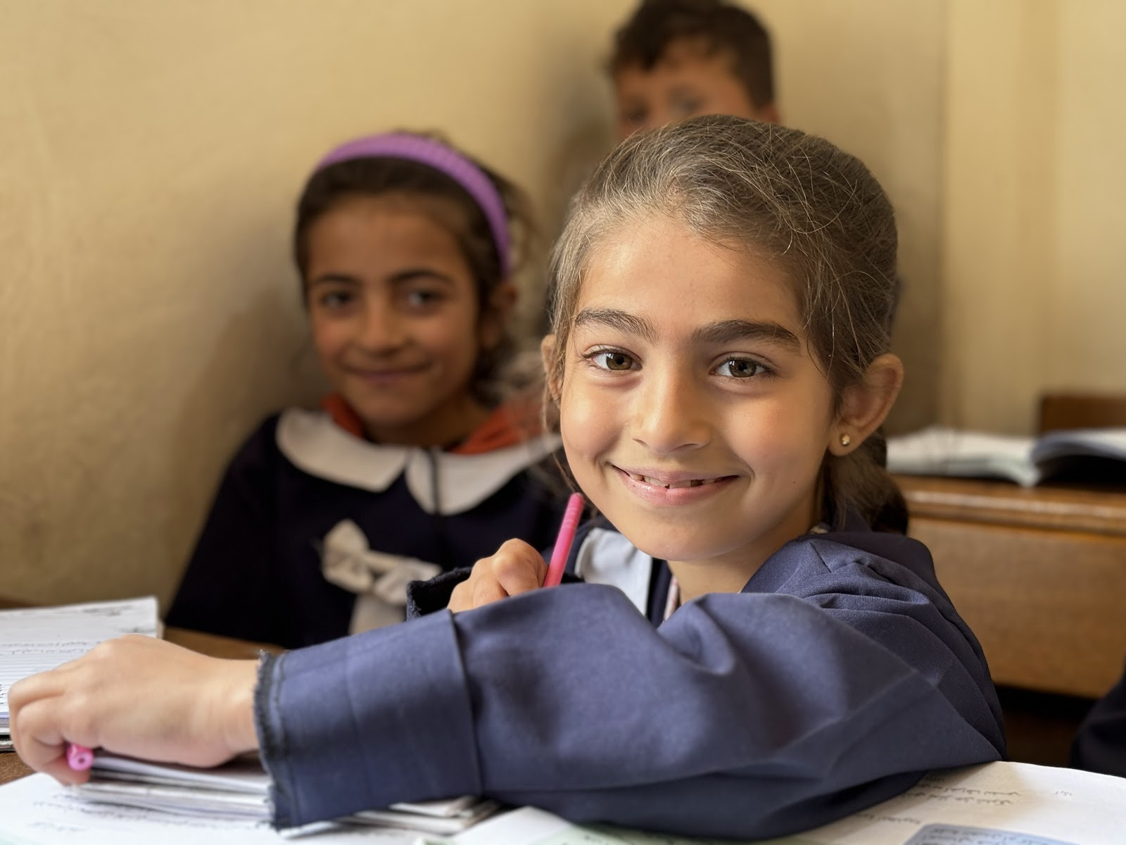 Riham dreams of becoming a teacher; be a support for her...