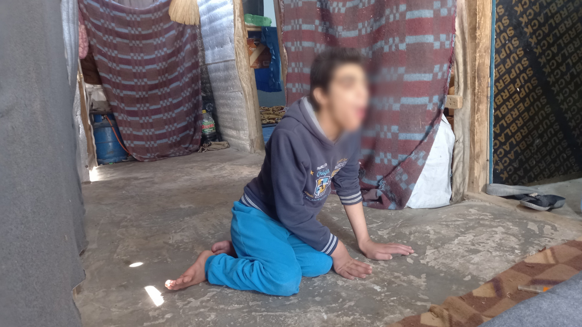 Tawfiq had a severe fever leaving him paralyzed