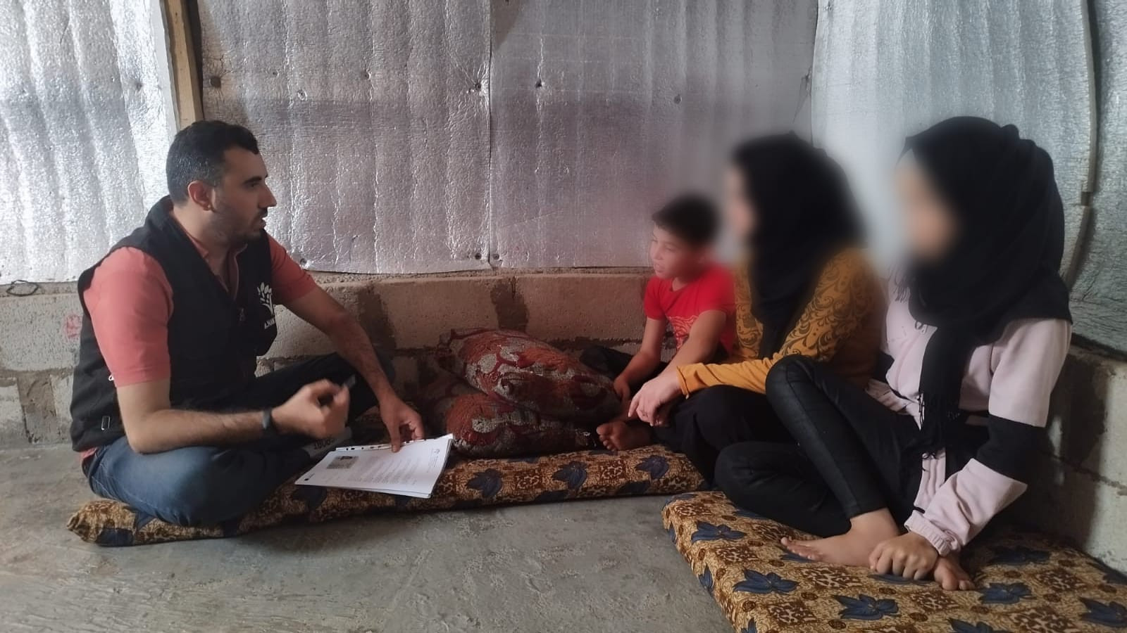 Orphaned children living in harsh living conditions