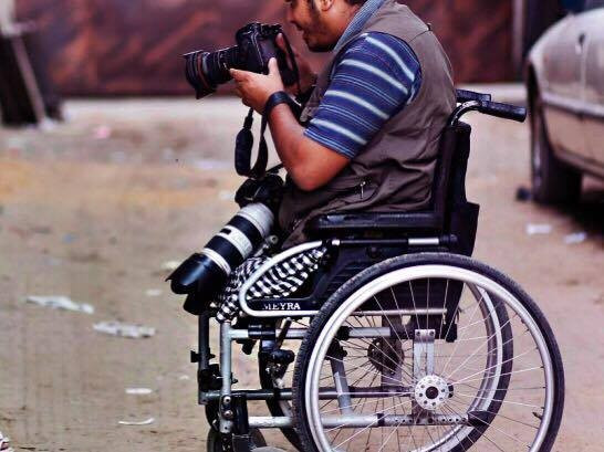 young man injured by shell fragments