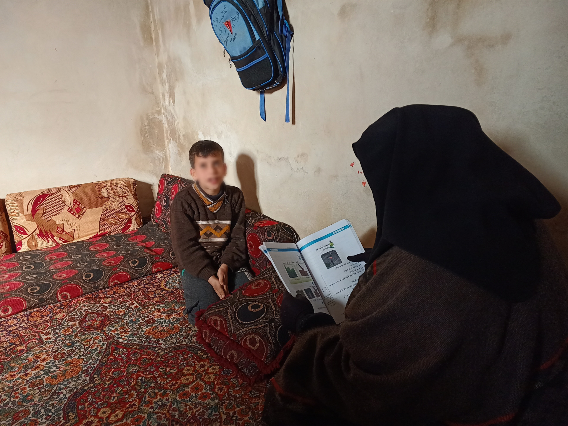 A family living in a miserable condition