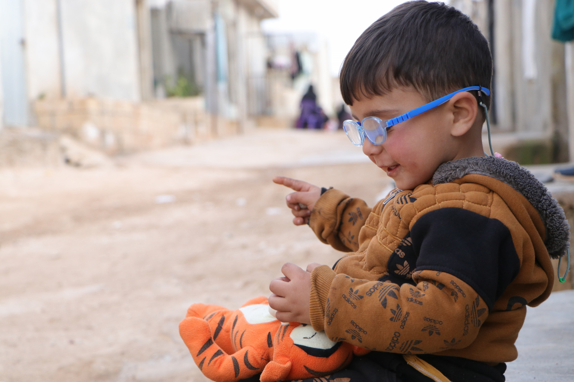 A child with strabismus in needs of surgery