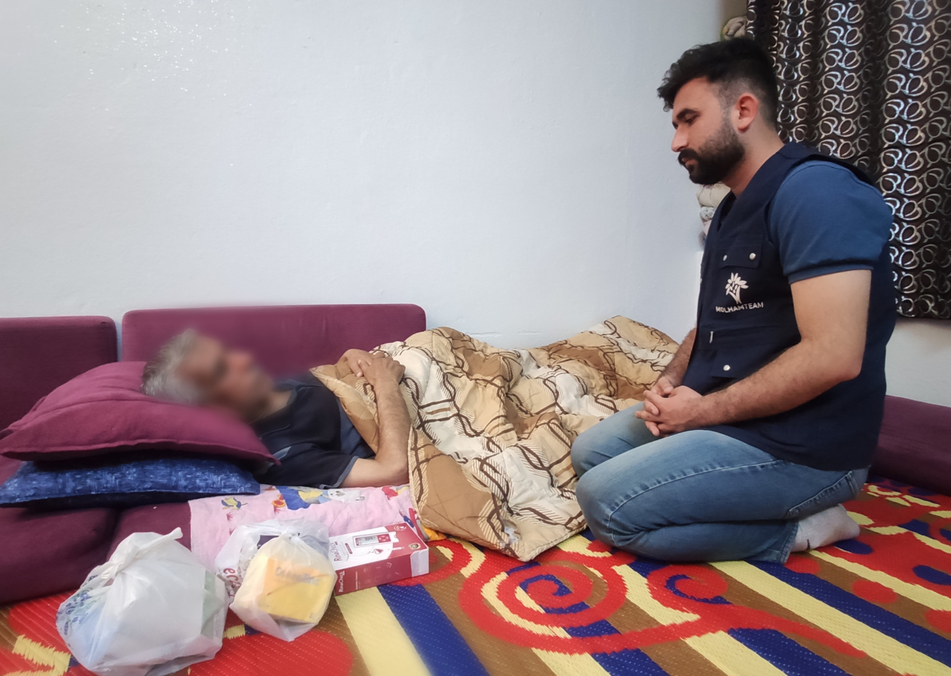 Ahmed suffers from several diseases that make him bedridden.