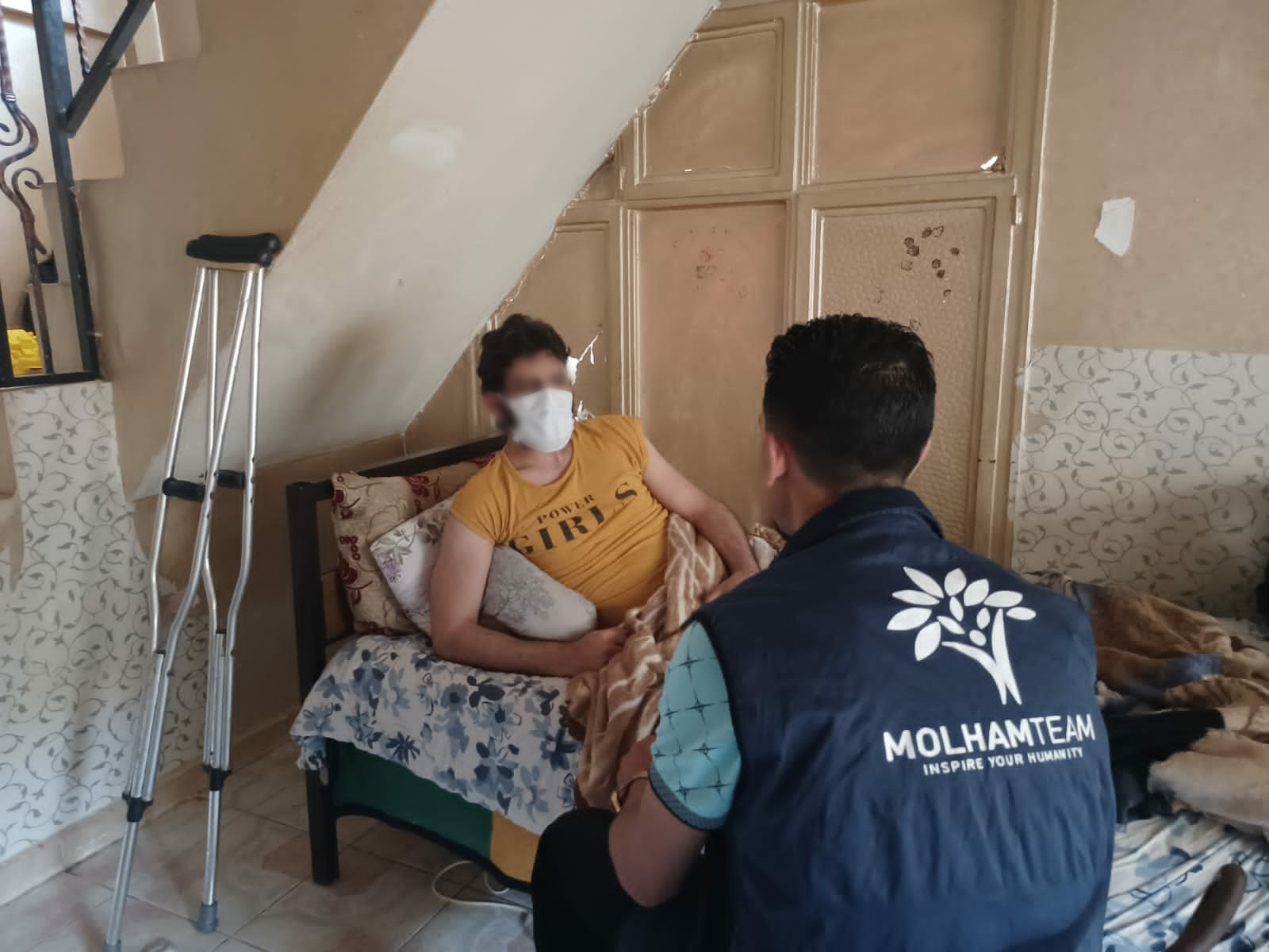 Ahmad is bedridden due to multiple injuries and he cannot secure food for his three children