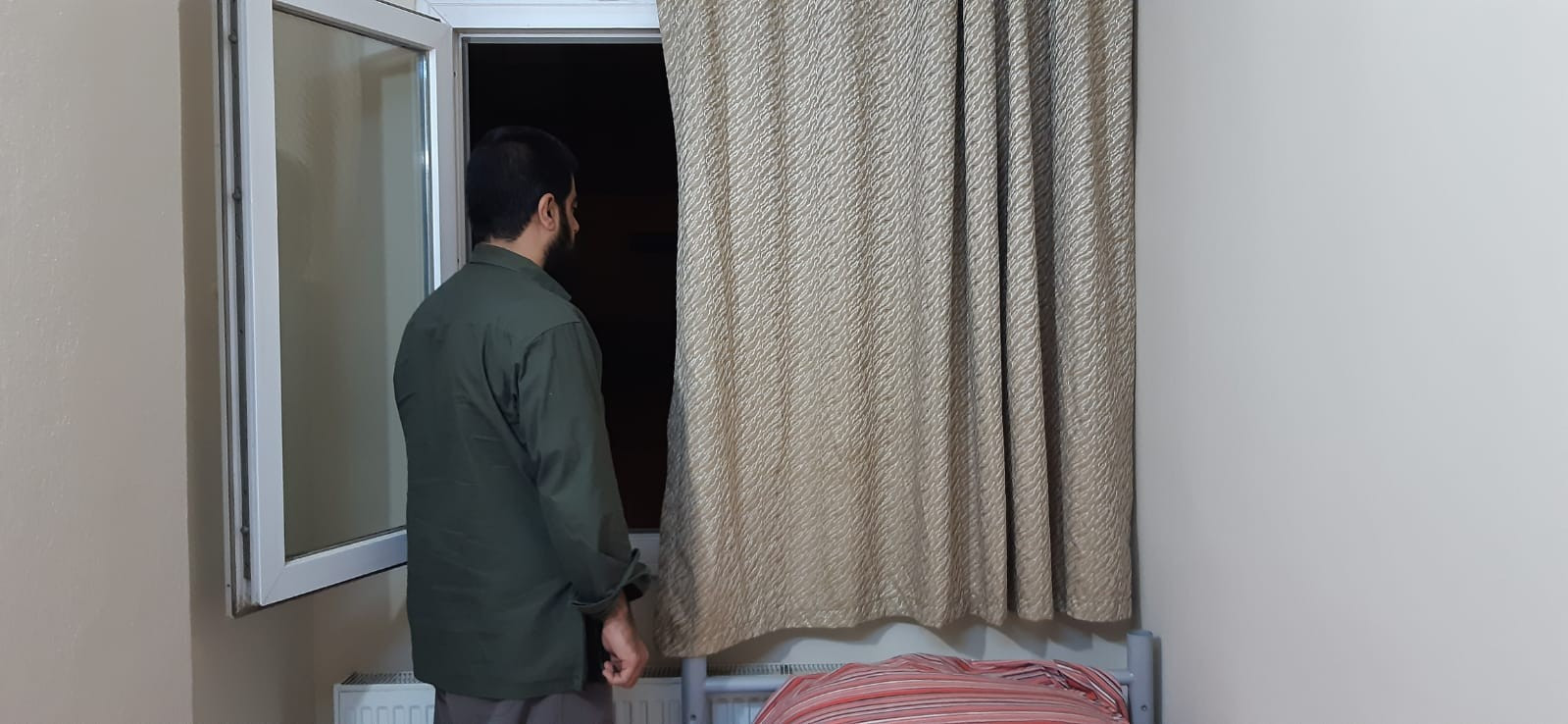 Mohmmad lost his eye due to a shrapnel
