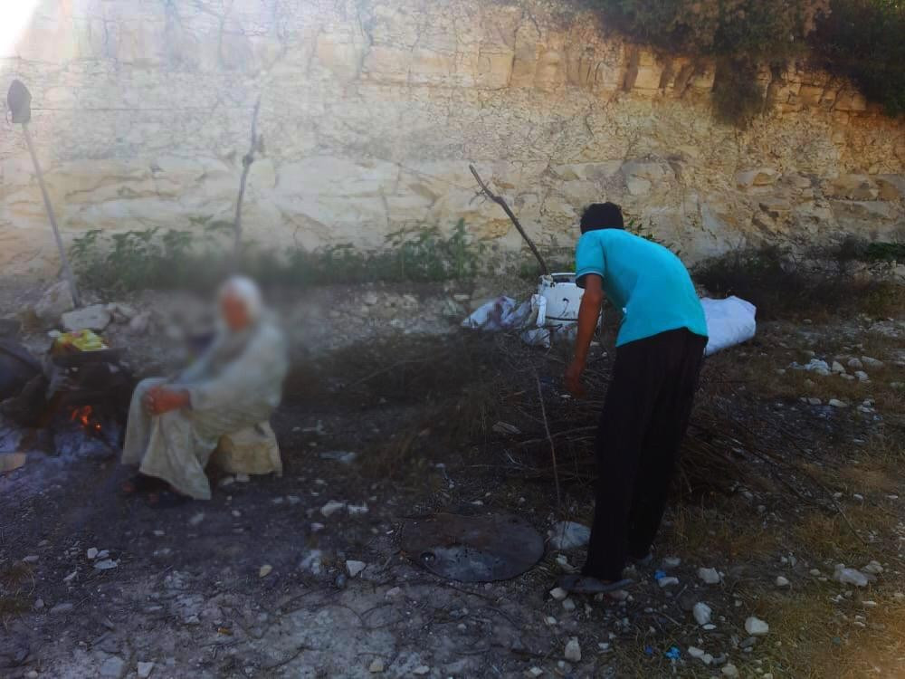 In a random camp, they live in miserable conditions