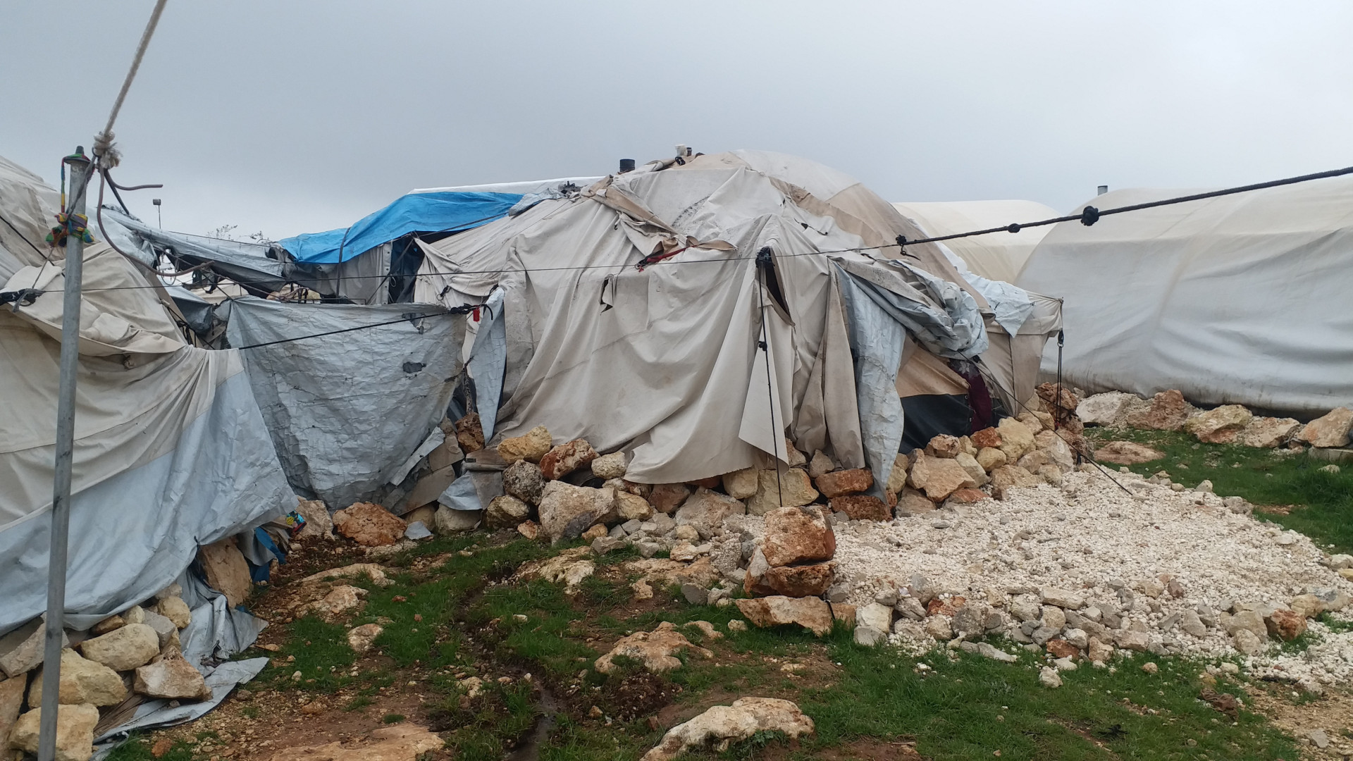 A decent tent and a solar panel is all what Kassar's family needs.