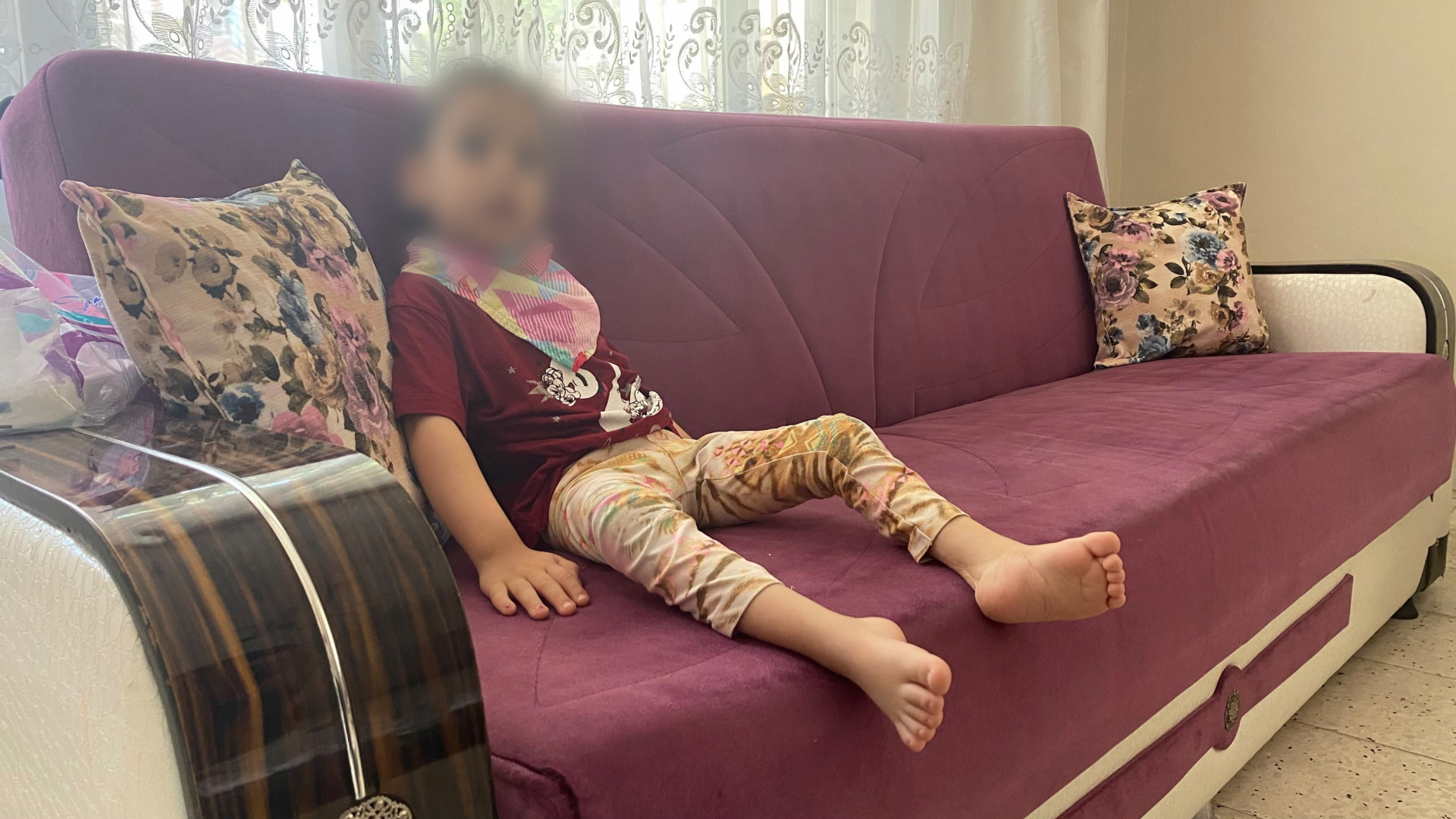 The little girl is paralyzed and needs physiotherapy