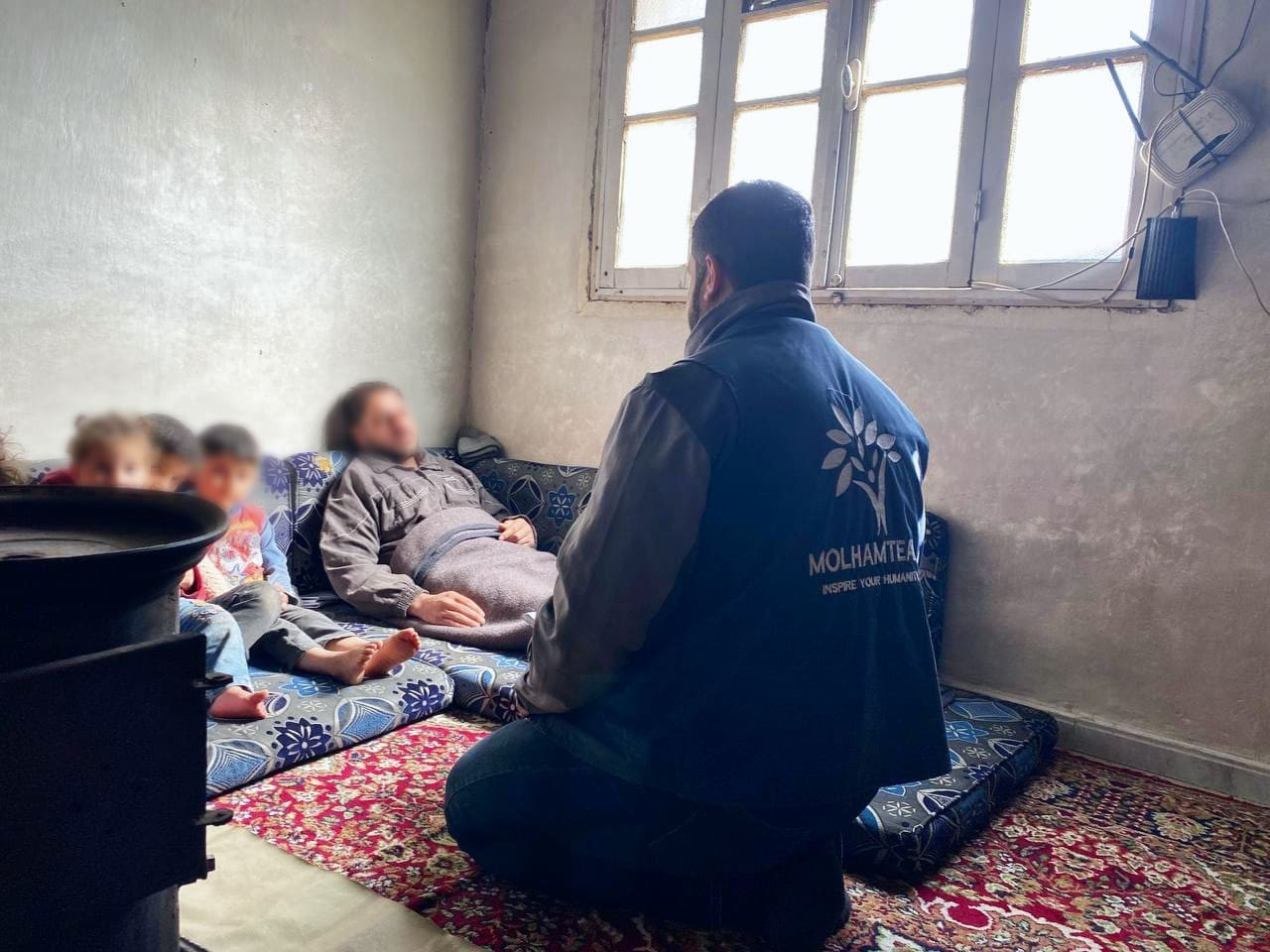 Tawfiq is unable to work due to a war injury, and his family is facing eviction.