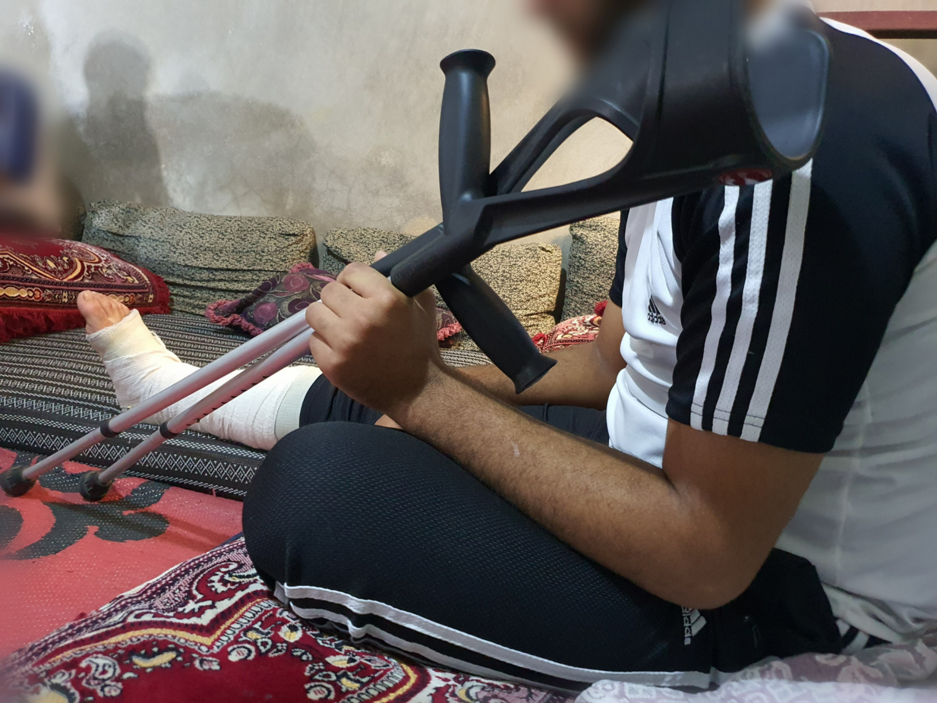 A young man had a painful injury