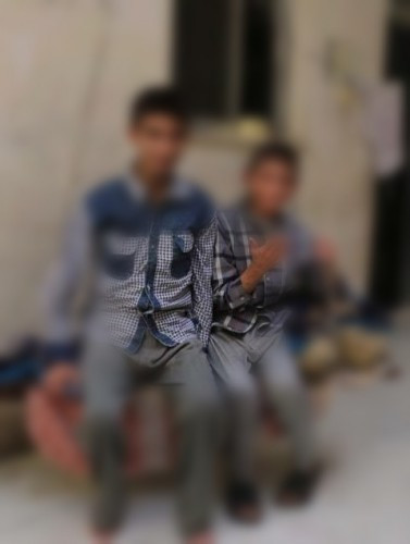 two patients suffering from cerebral dystrophy