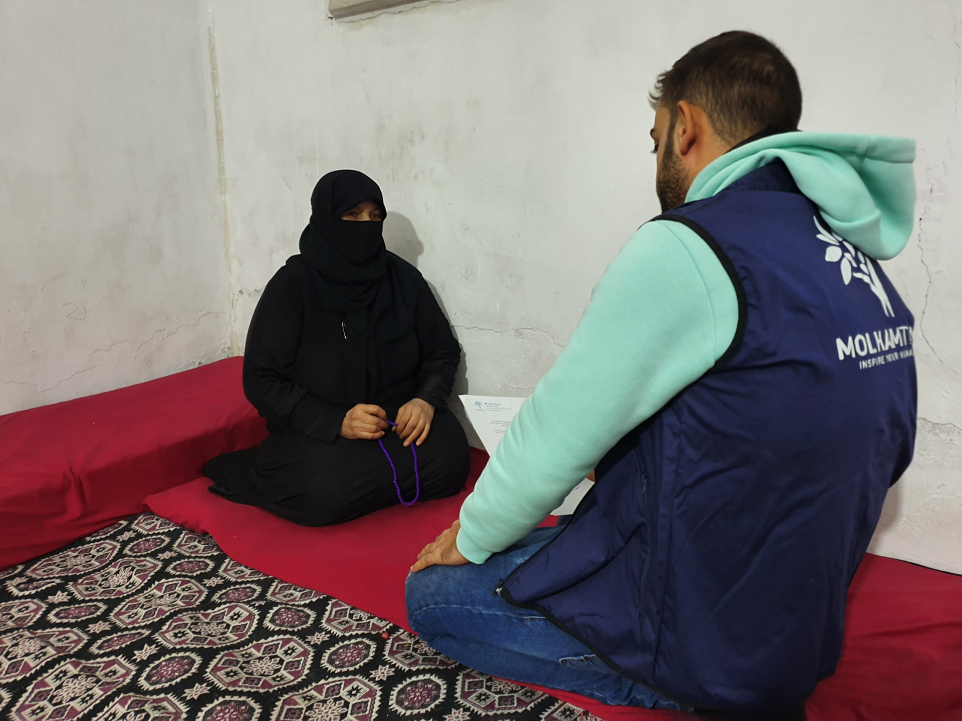 A widowed woman lives with her widowed daughter with no sponsor