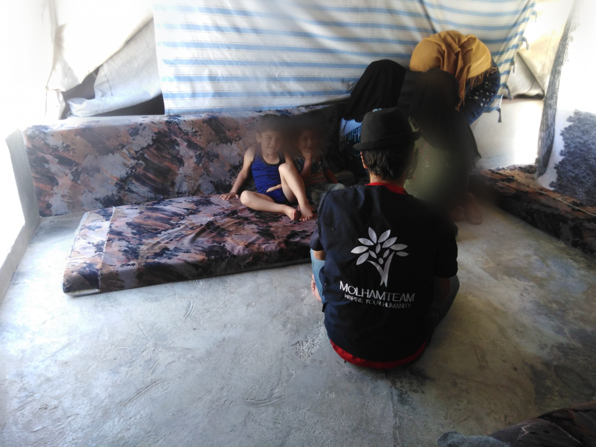 A widow lives with her family, has no income