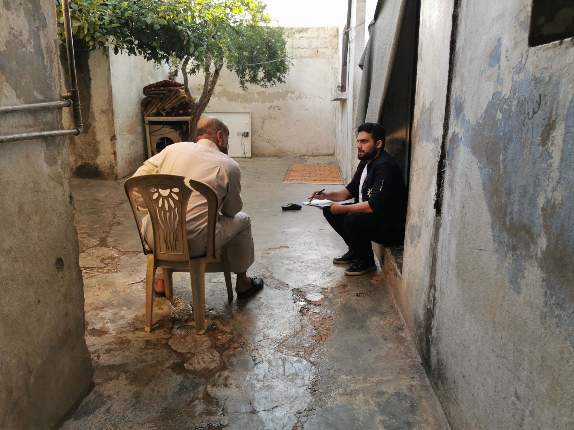 Abdul Moneim is displaced and his family consists of 11 people, which made debt accumulate on him!