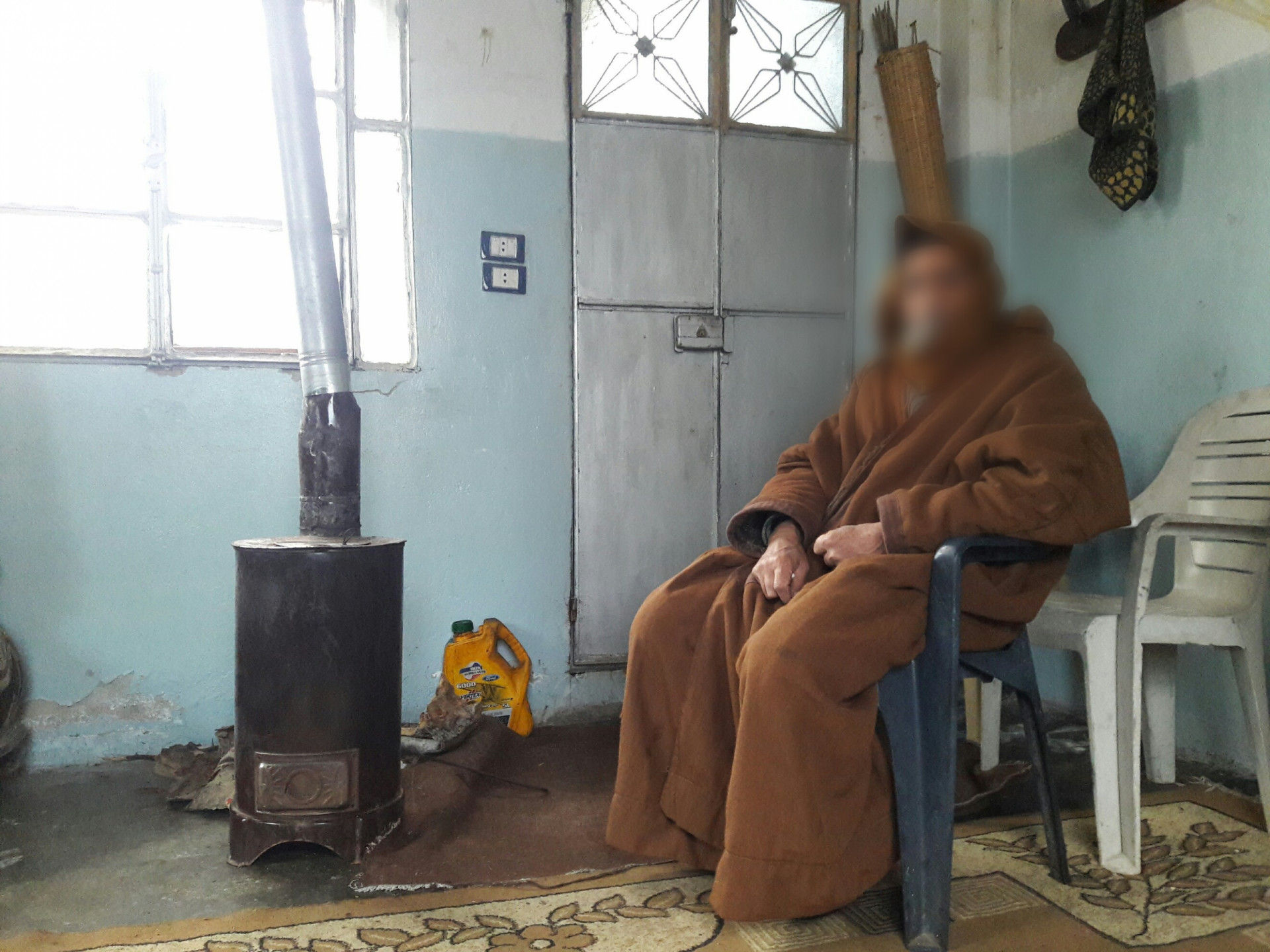 An elderly man with eye problems