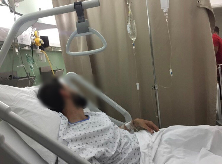 شاب مصاب بسرطان الرئة