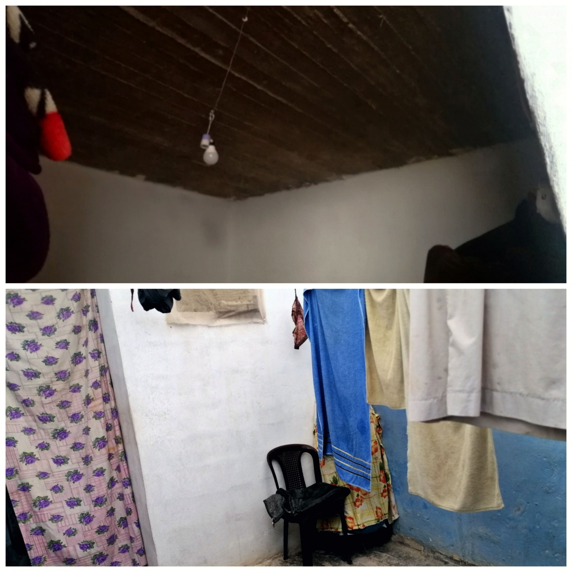 Nadia and her children live in Idlib camps and heating