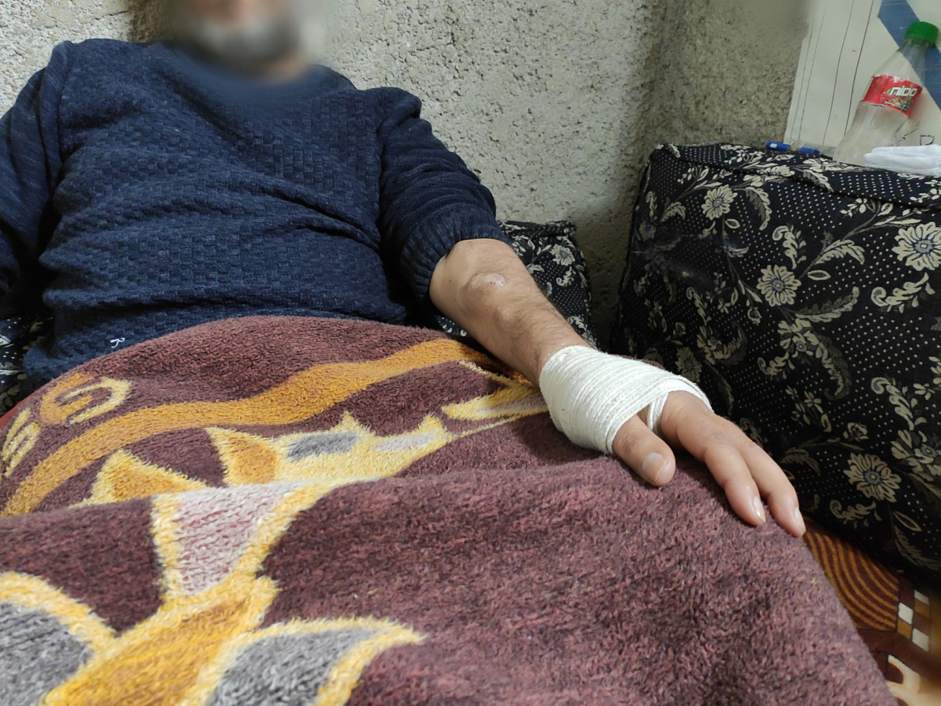 A family struggling due to displacement and their father's illness