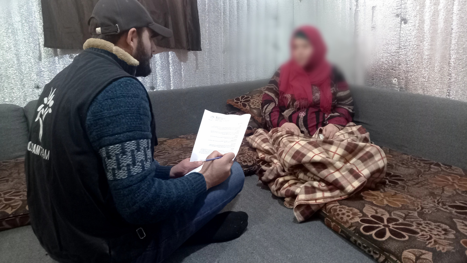 A sick widow living without a breadwinner.