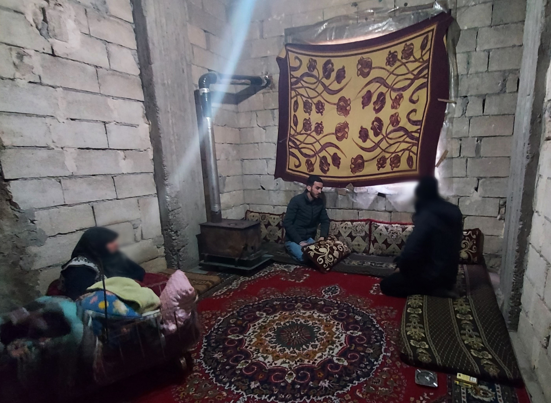Due to the shelling, Mustafa lost his ability to work